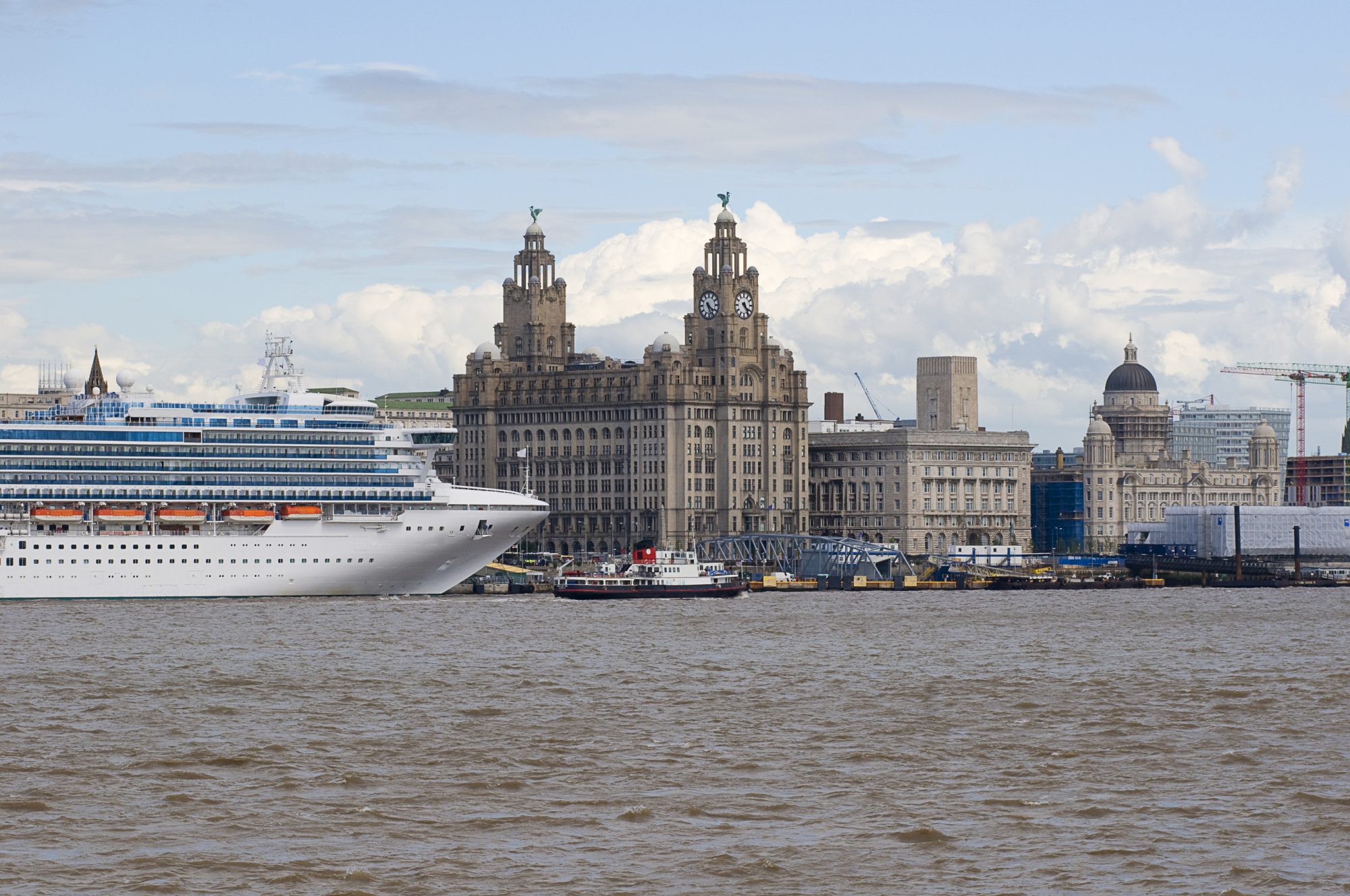 Cruise Liner in Liverpool sea port